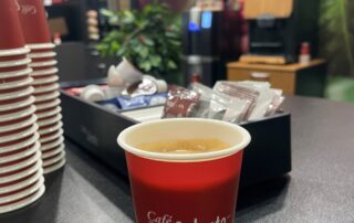 Koffie op de stand van Café Salento